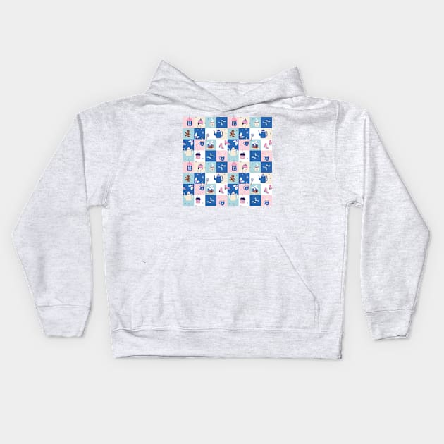 Abstract Christmas geometric pattern Kids Hoodie by DanielK